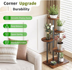 4 Tier Plant Stand Indoor, Tiered Plant Stands for Indoor Plants Multiple, Corner Flower Stand for Living Room, Multi-Layer Vintage Design Plant Shelf