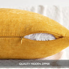 MIULEE Pack of 2 Goose Yellow Decorative Pillow Covers 18x18 Inch Soft Chenille Couch Spring Throw Pillows Farmhouse Cushion Covers for Home Decor Sofa Bedroom Living Room
