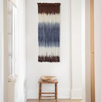 Macrame Wall Hanging Dip-Dye Wall Decor 15''W*39''L Boho Handmade Fiber Wall Art Decor for Nursery Bedroom Living Room