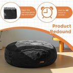 MAXYOYO 3 in 1 Kids Bean Bag Chair Bed, Child Floor Sofa for Gaming, Reading, Faux Fur Floor Mattress with High-Density Foam Filling for Living Room Bedroom