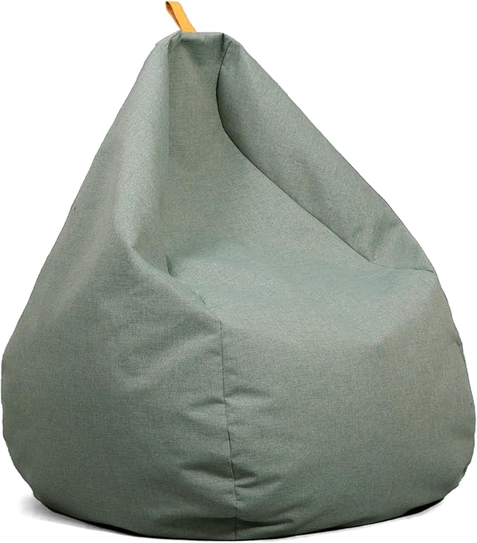 Big Joe Tuft Weatherproof Bean Bag Chair, Sage Intertwist, Weather Resistant UV-Protected Fabric, 3 feet Teardrop