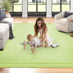 Baby Play Mat for Floor Nursery Muscle Mat Area Playroom Rug 39"x59" Memory Foam 1.3" Thick Crawling Mat for Babies,Toddlers, Infants,Kids (Light Green)