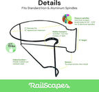 Railscapes Floating Railing Plant Clip for 1/2" - 3/4” Narrow Spindles