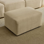 VINGLI Movable Ottoman for Corduroy Cloud Sectional Couches,Khaki