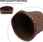 6 inch Seagrass Planter Basket, rattan plant basket Woven Flower Plant Pot Plant Container Flower Pot Cover, Stylish Planter Baskets for Indoor Plants- wicker storage bins S woven plant basket
