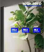 Barrina T1S Standing Grow Light for Indoor Plants with Timer, 65W 5000K High PPFD Full Spectrum, Tera Series Vertical Grow Lights Adjustable Height 5FT-5.6FT, Foot Switch, Non-Glare Design, Black