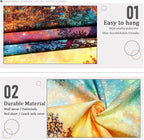 Amhokhui Colorful Forest Tapestry Nature Landscape Tapestry Mysterious Sky Tapestries Psychedelic Aesthetic Starry Night Tapestries Trippy Galaxy Space Wall Hanging Decor for Home
