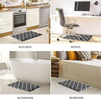 WISELIFE Anti-Fatigue Cushioned Kitchen Mat / Rug ,17.3"x 28",Non Slip Heavy Duty PVC Ergonomic Waterproof Comfort Rugs for Floor Home, Office, Sink, Laundry,Black
