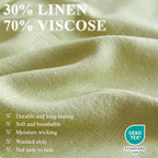 Simple&Opulence Boho Linen Throw Blanket for Bed, Couch, 50”x70” Pre-Washed Fringed Vintage Decorative Woven Blanket with Tassels, Breathable Durable Cozy Farmhouse Decor for All Seasons(Lime Green)