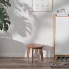 Wooden Step Stools for Kids,Small Portable Wood Stepping Stools Bamboo Shower Stool for Adults Sturdy Non-Slip Bench 300 lbs in Office Bathroom Kitchen Plant Stand 10inch (Round)
