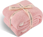 NEXHOME PRO Soft Blankets Pink Twin Size, Cozy Throw Blanket for Couch, Warm Reversible Knit Blanket for Women, Fuzzy Lightweight Throws for Sofa, Bed, Picnic, Heather Hot Pink, 60 x 80 inches