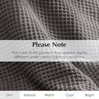 Salt Earth GOTS Certified 100% Organic Cotton Throw Blanket, 55" X 60" Waffle Blankets & Throws for Bed, Throw Blanket for Couch, Modern & Cozy Blanket, All Season,Comfy & Soft Blanket(Charcoal Grey)
