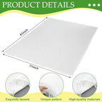 91x 71 in Extra Large Outdoor Picnic Blanket with Waterproof Mat Oversize Beach Woven Cotton Yarn Blanket with Fringe Machine Sandproof for Spring Summer Camping Beach Park(Boho,White)
