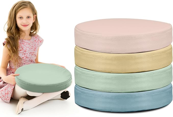 Juexica 4 Pcs Extra Thick Flexible Seating Floor Cushions Assorted Colored Pillow Floor Cushions for Classroom Soft Flexible Seating for Kids Learning Sitting Daycare School Chair (Boho Colors)
