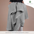 Salt Earth GOTS Certified 100% Organic Cotton Throw Blanket, 60" X 80" Waffle Blankets & Throws for Bed, Throw Blanket for Couch,Modern and Cozy Blanket,All Seasons, Comfy Soft Blanket(Scottish Grey)