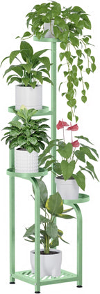 TOSKING 5 Tier Tall Plant Stand Indoor Outdoor,Anti-Tip Plant Stand indoor, Wide Base for Pots, Child and Pet Friendly,Heavy Duty Corner Shelf for Plants & Decor, Space Saving ,Tiered Metal Flower Pot Stand for Balcony, Garden, Living Room, Patio ( Sag...