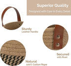 2-Pack Natural Jute Hanging Baskets 7 * 8inches, Round Woven Wall Decor & Storage Planter for Plant Decor and Home Organization,Walls Basket for Bedroom, Living Room, Bathroom,Boho Decor- Black Jute