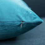 Throw Pillow Covers 20x20 Turquoise: Pack of 2 Cozy Soft Velvet Square Modern Luxury Decorative Throw Pillow Cases for Sofa Couch Living Room Bed Home Decor