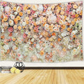 JAWO Floral Wall Tapestry for Girls, Colorful Pink Rose Flower Tapestries Wall Hanging for Bedroom, Romantic Spring Aesthetic Tapestry Beach Blanket College Dorm Home Decor (71" W X 60" H)