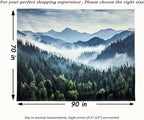 TUGCAY Misty Mountain Forest Tapestry Foggy Tree Tapestry Nature Scenery Landscape Wall Tapestries Aesthetic for Bedroom Living Room Dorm Office Decor 90 x 70 Inches