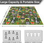 Extra Large Picnic Blankets Waterproof Foldable (80 "x 80") Beach Blanket Waterproof Sandproof,3-Layer Thicking Mat Outdoor Packable Camping Blanket