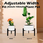 Mini 3Legs Adjustable Metal Plant Stand for 5"-10" Plant Pot – Indoor & Outdoor (Black, 1 Pcs)
