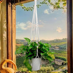 Hanging Planter for Indoor Plants,Macrame Plant Hanger,Plant Hanger,Hanging Plant Holder,Plant Hangers,Plant Hangers Indoor,Plant Holder,Macrame Plant Hangers Indoor with 12 Wood Beads