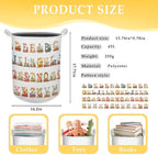 Kids Nursery Laundry Basket, Toybox for Girls Boys, Alphabets Trains Transportation Laundry Basket Hamper Waterproof Collapsible Storage Bin Organizer for Bedroom Bathroom Kids Room Clothes Toys