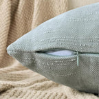 Set of 4 Soft Textured Decorative Throw Pillow Covers 16x16 Inch Cozy Farmhouse Cushion Cover Square Accent Pillow Cases for Bed Couch Sofa Living Room, Light Aqua