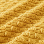 Kevin Textile 14x24 Inch Pillow Cover 1 Pack Boho Decorative Soft Striped Corduroy Lumbar Farmhouse Color Accent Rectangle Cushion Case for Living Room Couch Sofa Bed, Mustard Yellow