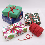 Tenn Well Braided Cotton Cord, 165 Feet 5mm Wide Cotton Macrame Rope for Plant Hangers Wall Hangings DIY Crafts (Red)