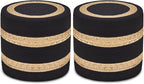 Wimarsbon 2Pcs Pouf Ottomans, Natural Seagrass Foot Stool, Hand Weaving Round Ottoman, Boho Decorative Seat, Jute Braided Pouffe Poof Accent Sitting Footrest for Living Room (18inch 68LH)