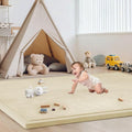 Baby Play Mat for Floor Nursery Rug Muscle Mat Area Rug Playroom Rug 65"x50" Playpen Mat Memory Foam 1.3" Thick Crawling Mat for Babies,Toddlers, Infants, Kids,Light Beige