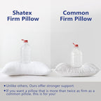 Shatex Neck Pillow Queen Size 28 x 20 inch, Curved Extra Firm Bed Pillow with Adjustable Insert Provides Stronger Support - for Back, Stomach & Side Sleepers