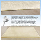 Baby Play Mat for Floor Nursery Rug Muscle Mat Area Rug Playroom Rug 39"x59" Playpen Mat Memory Foam 1.3" Thick Crawling Mat for Babies,Toddlers, Infants, Kids,Light Beige