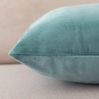 NiNi ALL Decorative Throw Pillow Covers Pack of 2, Velvet Cushion Case for Couch Bedroom Living Room Outdoor, Pillow Covers 18x18 Inch（45 x 45 cm） Light Blue