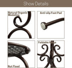 Metal Plant Stand Indoor Outdoor, Heavy Duty Flower Pot Stands 22.5 Inch Tall, Single Plants Pedestal Table for Planter Patio Farmhouse Garden Porch, Brown(1 Pack)