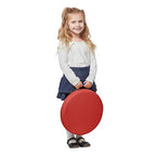 ECR4Kids SoftZone Floor Cushions, Round, Flexible Seating, Red, 6-Piece