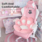 Ditucu Cat Paw Cushion Kawaii Chair Cushions 31.4 x 27.5 inch Cute Stuff Seat Pad Comfy Lazy Sofa Office Floor Pillow for Gaming Chairs Room Decor Pink