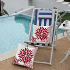 DFXSZ Wine Red Pink Flower Pillow Covers 18x18 Inch Set of 2 Outdoor Throw Pillows Outdoor Waterproof Decor for Living Room Sofa Patio Funiture Garden Floral Polyester Pillow Covers 002R18