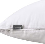 Thmyo 4-Pack 100% Cotton Lumbar Comfortable Solid Decorative Throw Pillow Case Rectangle Cushion Cover DIY Throw Pillowcase for Sofa Bed(Only Covers,Not Pillow Shams)(12x20inch/30x50cm,White)