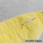 Home Brilliant Yellow Spring Pillow Covers Large Square Striped Corduroy Decor 2 Packs Couch Throw Pillows for Living Room Toddler Summer Decor, 55x55 cm, 22 x 22 Inch, Sundress