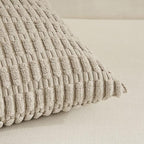 Fancy Homi 4 Packs Taupe Decorative Throw Pillow Covers 18x18 Inch for Living Room Couch Bed, Rustic Modern Farmhouse Boho Home Decor, Soft Plush Corduroy Cute Accent Square Cushion Case 45x45 cm