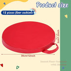 Sawysine 12 Pcs Floor Cushions Classroom Flexible Floor Seating with Handle for Kids in Home School Classroom Kindergarten Daycare Nursery(Novel Color,Round)