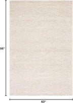 SAFAVIEH Area Rug 5x8 - Natura Collection - Beige & Ivory, Handmade Wool Blend, Textured Design, Ideal for Living Room, Bedroom, Dining Space (NAT425B)