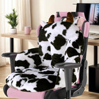 Comfy Office Chair Cushion: 17.5" L x 17.5" W x 18" H Cute Seat Cushion Kawaii Cushion for Gaming Chair with Backrest Non-Slip Floor Seating for Adults and Pets Cow Stuff for Room Decor
