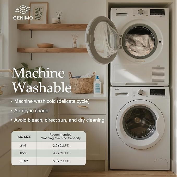 GENIMO Runner Rug 2'6"x10 Machine Washable Non Slip Vintage Hallway Runner Rug, Low Pile Lightweight Rugs for Indoor Entryway, Hallway, Kitchen and Corridor, Light Pink