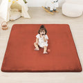1.3" Thick Baby Floor Play Mat 50x50, Basic Padded Foam Mat for Tummy Time Crawling, Non Slip Cushioned for Babies Toddlers Infants Kids (Coral)