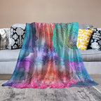 Mandala Throw Blanket Colorful Floral Flowers Bohemian Boho Blanket for Sofa Bed Couch Chair Or Dorm 70"x80"