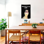 ILINJAU Welcome To My Crib Flag Funny Tapestry 2x3Ft Indoor Outdoor Wall Art Tapestry for Bedroom Teens Room Decoration Living Room Bedroom